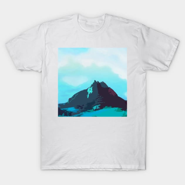 Blue Mountain Serenity Landscape T-Shirt by Star58